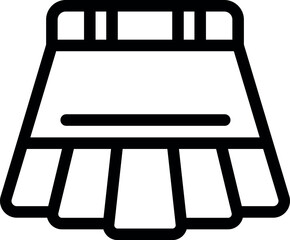 Skirt clothes icon outline vector. Fabric design. Garment fashion