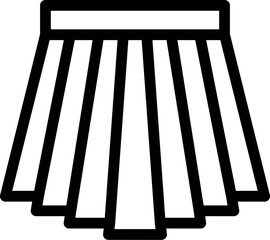 Clothing skirt icon outline vector. Fabric design. Fashion women