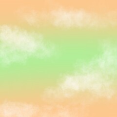 Obraz na płótnie Canvas abstract sunset sky with Orange and green