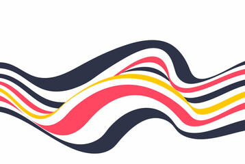 Abstract wave background, colored wavy stripes or lines design. Optical art.