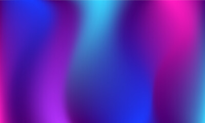 Vector Blurred Gradient Background. Neon wavy iridescent backdrop for Poster design, Brochure, Banner, Landing Page, Music Festival