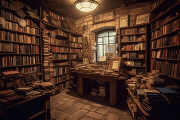 Ancient Bookstore's Magic - AI Generated