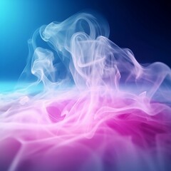 smoke in light background with purple blue light. smoke gas. AI Generated