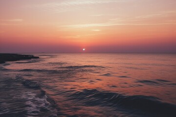 Serene Summer Sunset Seascape -AI Generated