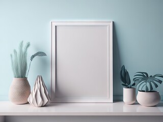 White minimalistic modern house interior. Genarative AI