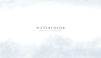 Abstract horizontal watercolor background. Neutral light colored empty space background illustration