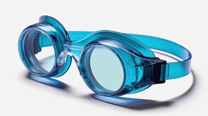 Going for a Dip? An Isolated Set of Blue Swimming Goggles for Protection and Exercise, Generative AI