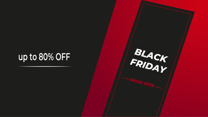Stylish geometric banner design for black friday sale offers vector