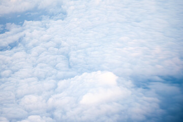 view of the clouds from the airplane window