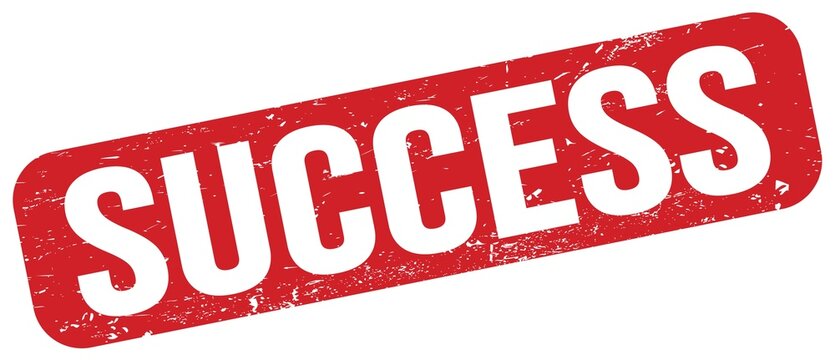 SUCCESS text on red grungy stamp sign.