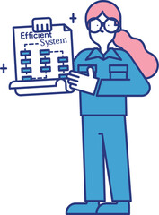 製造技術の職種で働く女性