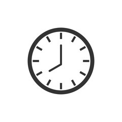 clock Icon Vector. Simple flat symbol. Illustration pictogram