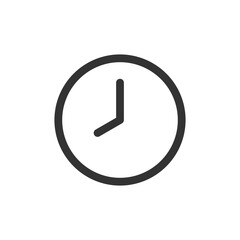clock Icon Vector. Simple flat symbol. Illustration pictogram