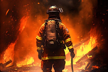In to the fire, a Firefighter searches for possible survivors