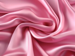 Abstract pink silk background. Generative AI