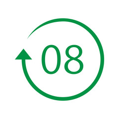 Battery recycling symbol 8 Lead , battery recycling code 8 Lead