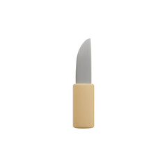 Kitchen knife tool 3d icon realistic vector illustration isolated on white.