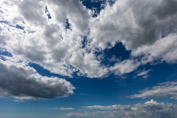 Blue sky with clouds background overlay. Ideal for sky replacement