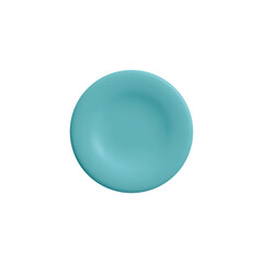 Blank empty saucer or plate top view 3D realistic vector illustration isolated.