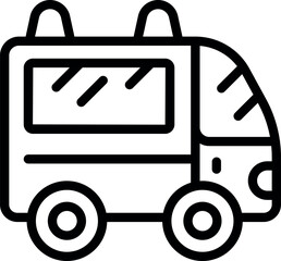 Emergency vehicle icon outline vector. Medic rescue. Service medic