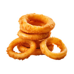 onion rings isolated on transparent background