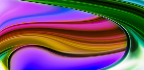 image consisting of multi-colored smooth lines resembling sea waves and elemental whirlwinds