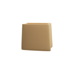 Grocery paper bag 3D icon realistic vector illustration isolated on white.