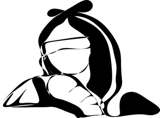 The illustrations and clipart. silhouette of a person