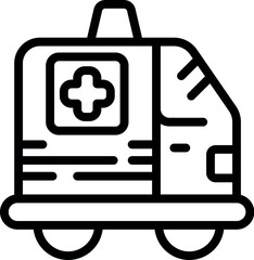 Safety rescue car icon outline vector. Patient service. Order medicine