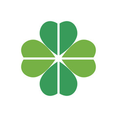 Clover leaf logo illustration vector flat design