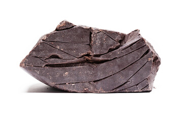 Large piece of raw dark chocolate