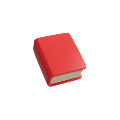 Closed book or textbook 3d icon realistic vector illustration isolated on white.
