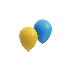 Birthday balloons 3d icon realistic vector illustration isolated on background.