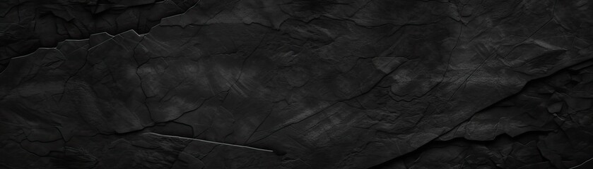 Black white stone texture. Rock surface. Close-up. Like a old rough concrete wall. Dark gray grunge background with space for design. Template. Backdrop. Wide banner. Panoramic