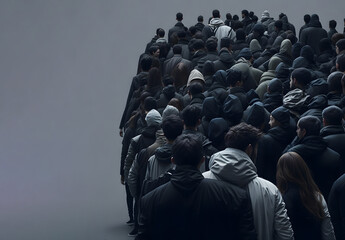 many people walking, Illustration by Generative Ai