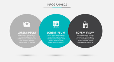 Set Board with graph, Stacks paper money cash and Bank building. Business infographic template. Vector
