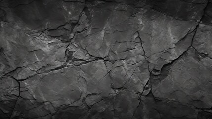 Naklejka premium Black white stone texture. Rock surface. Close-up. Like a old rough concrete wall. Dark gray grunge background with space for design. Template. Backdrop