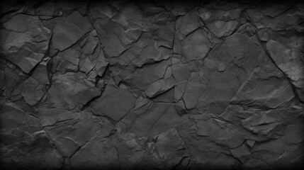 Black white stone texture. Rock surface. Close-up. Like a old rough concrete wall. Dark gray grunge background with space for design. Template. Backdrop