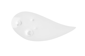 Smear of the transparent gel.  Large blob with gel bubbles. No background. PNG