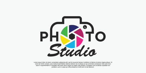photography logo design with modern concept