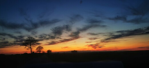 sunset in the fields