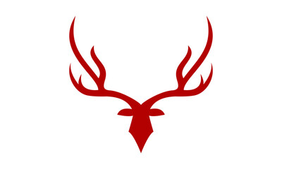 deer head vector antler logo