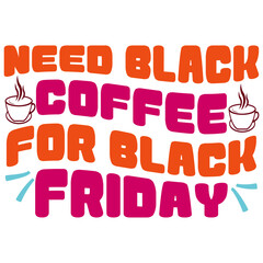 Retro Black Friday T-shirt Design, Vector