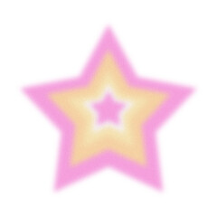 Pink And Yellow Gradient Star