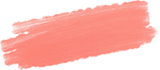 Pink charcoal brush stroke isolated for decoration.