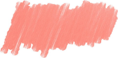 Pink charcoal brush stroke isolated for decoration.