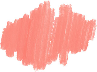 Pink charcoal brush stroke isolated for decoration.