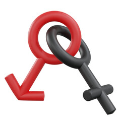 Sex symbol. 3D rendering.