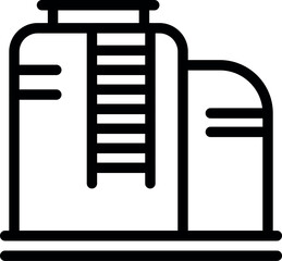 Tank gas icon outline vector. Energy cargo. Energy industry