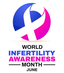 World Infertility awareness month background with blue and pink ribbon. Infertility awareness month backdrop